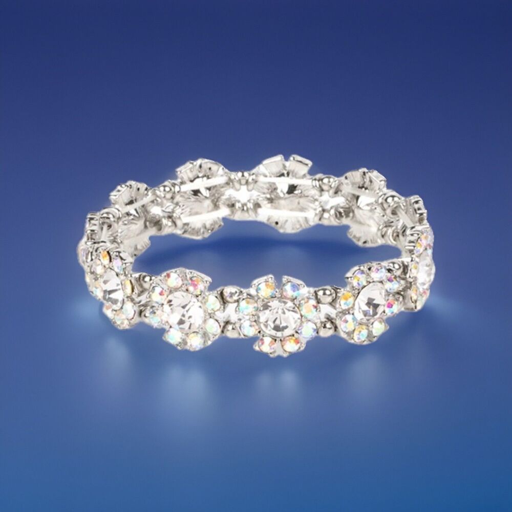 Paparazzi Premium Perennial Iridescent Stretch Bracelet - Prom Formal Bridal